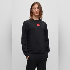 Hugo Boss COTTON-TERRY REGULAR-FIT SWEATSHIRT WITH LOGO LABEL